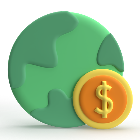 Financeiro mundial  3D Icon