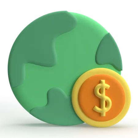 Financeiro mundial  3D Icon