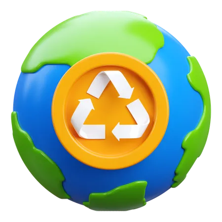 Reciclar mundo  3D Icon