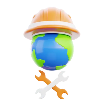 Trabalho mundial  3D Icon