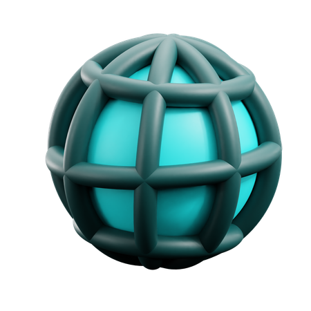 Mundo virtual  3D Icon