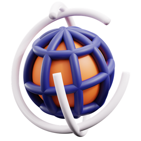 Mundo virtual  3D Icon