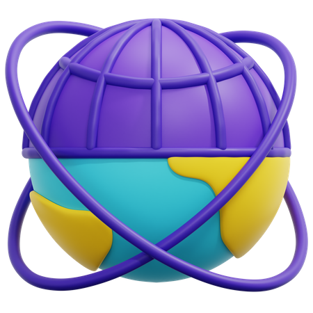 Mundo virtual  3D Icon