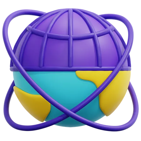 Mundo virtual  3D Icon