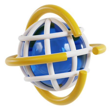 Mundo virtual  3D Icon