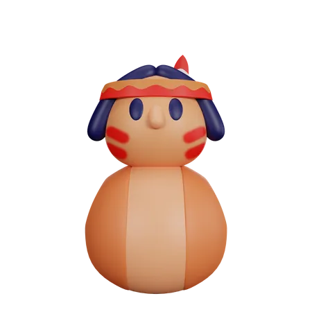 Muñeca de la tribu  3D Icon