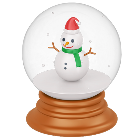 Bola de cristal muñeco de nieve  3D Icon