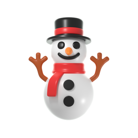 Muñeco de nieve de navidad  3D Icon