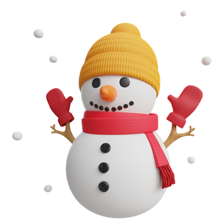 Muñeco de nieve de navidad  3D Icon