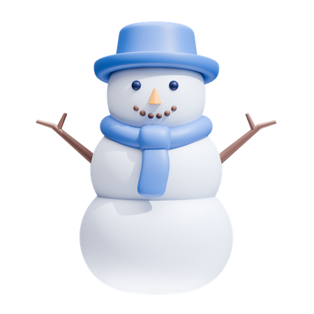 Muñeco de nieve feliz  3D Icon