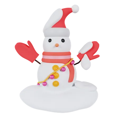 Muñeco de nieve de navidad  3D Icon