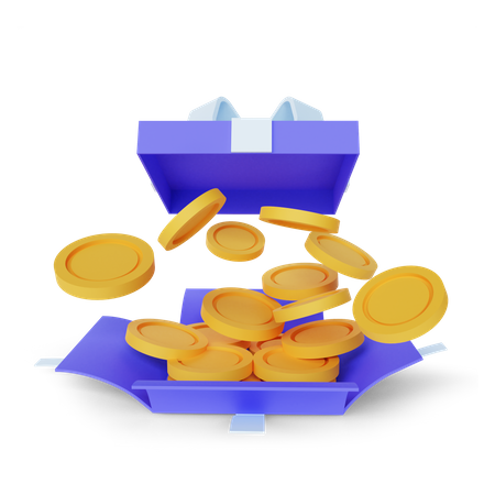 Münze Geschenk  3D Illustration