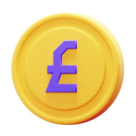 Münze pfund  3D Icon