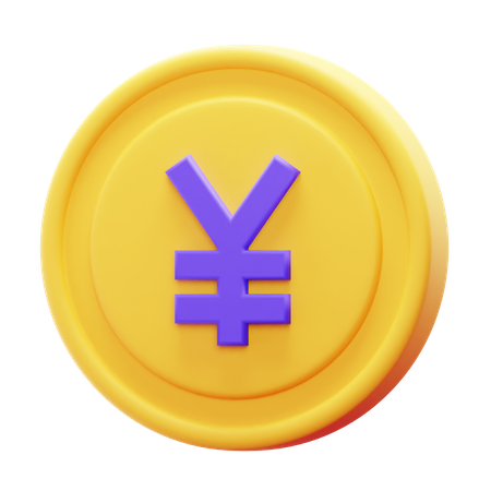 Münze Yen  3D Icon