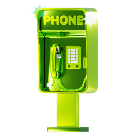 Münztelefon  3D Icon