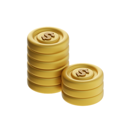 Münzstapel  3D Icon