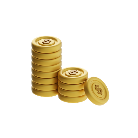 Münzstapel  3D Icon