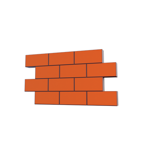 Mur de briques  3D Icon