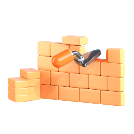 Mur de briques  3D Icon