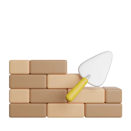 Construction De Materiaux Pour Murs De Briques 3D Icon