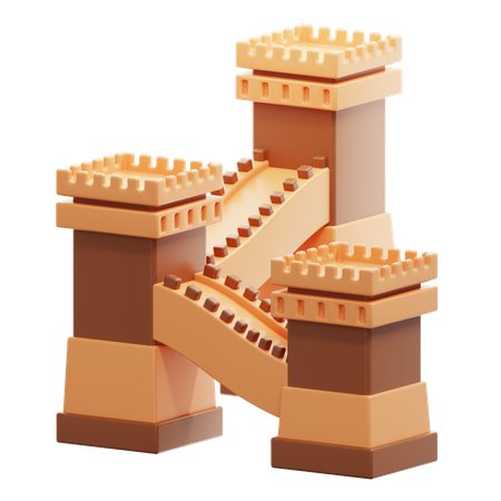Muralha da China  3D Icon