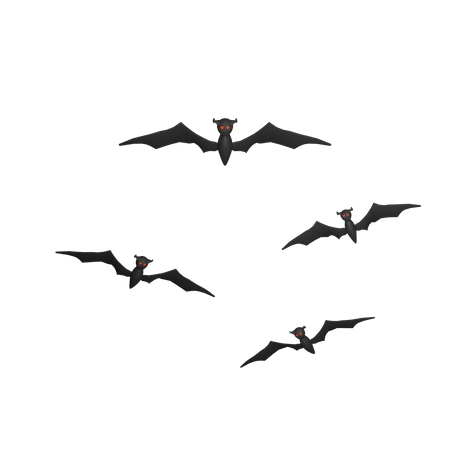 Murciélago de halloween  3D Illustration