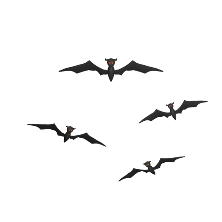 Murciélago de halloween  3D Illustration