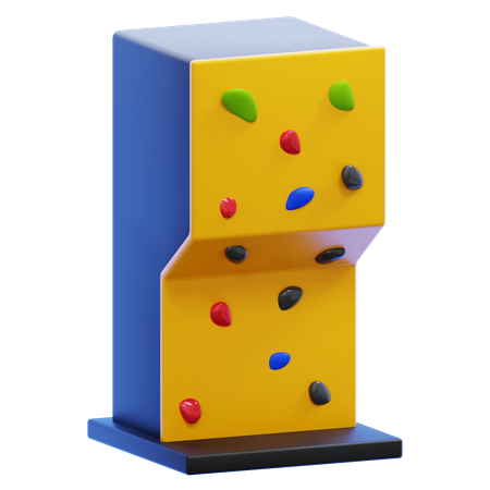 Muro de escalada  3D Icon