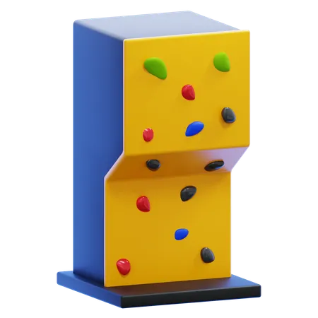 Muro de escalada  3D Icon