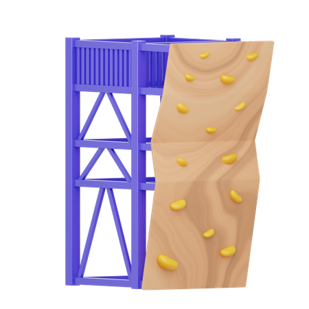 Muro de escalada  3D Icon