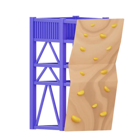 Muro de escalada  3D Icon