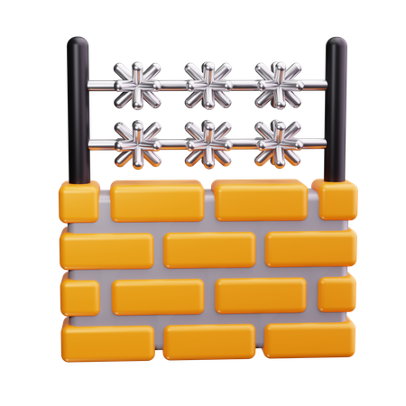 Muro de fronteira  3D Icon