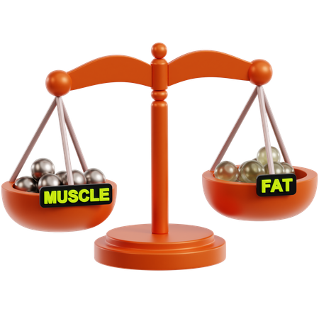 Muscle Vs Fat  3D Icon