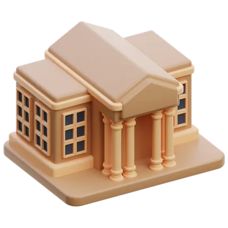 Museum Building  3D Icon