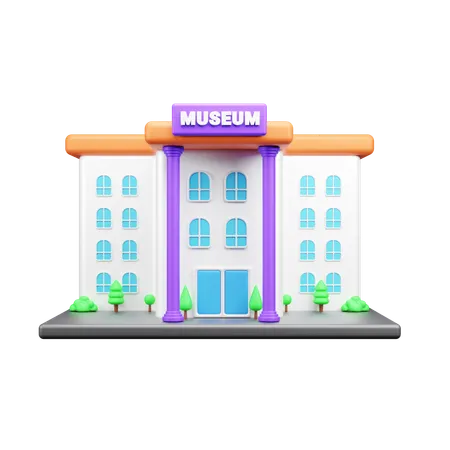 Museum Building  3D Icon