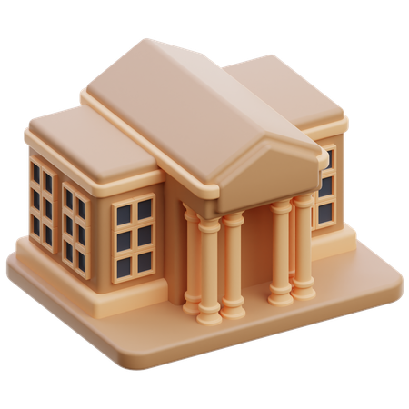 Museum Building  3D Icon