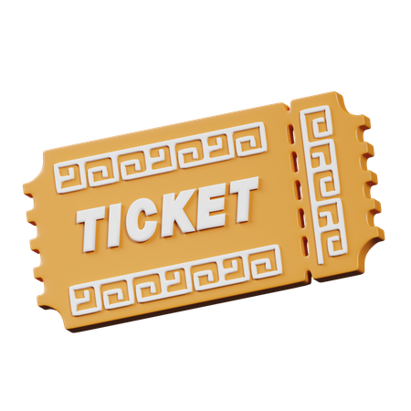 Museum Ticket  3D Icon