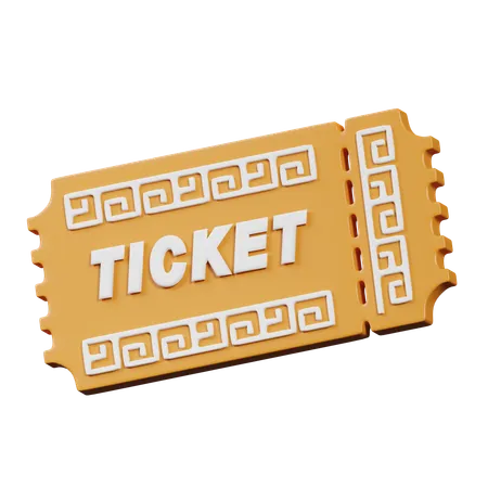 Museum Ticket  3D Icon