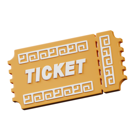 Museum Ticket  3D Icon