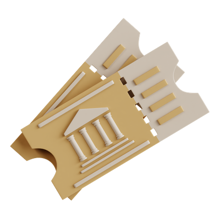 Museumsticket  3D Icon