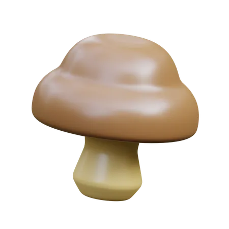 Mushroom Vegetable 3 D 3D Icon