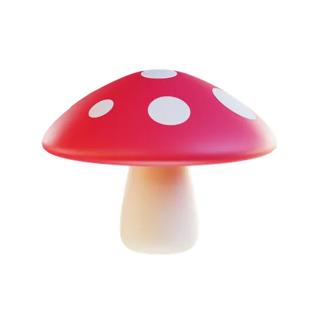 3 D Mushroom Illustration 3D Icon