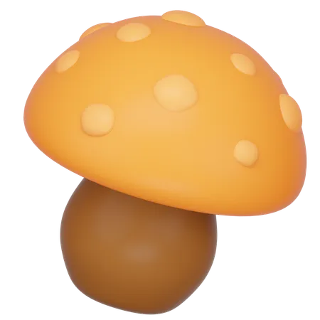 3 D Mushroom Icon 3D Icon