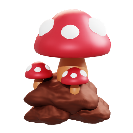 Mushroom  3D Illustration