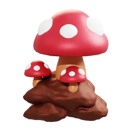 Mushroom  3D Illustration