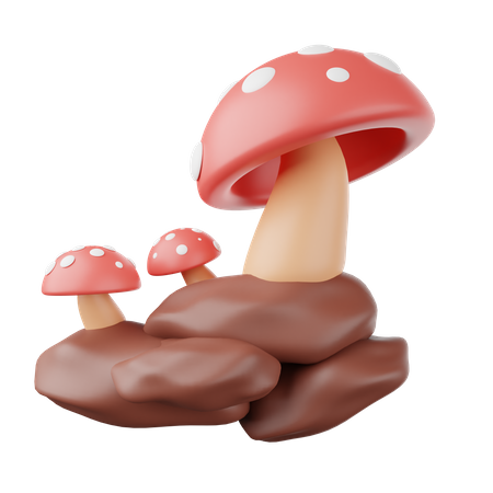 Mushroom  3D Illustration