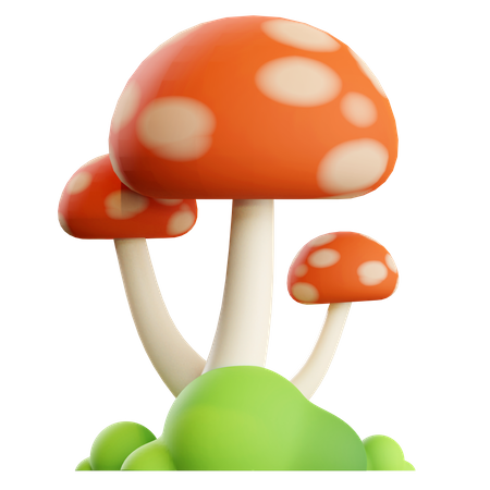 Mushroom  3D Illustration