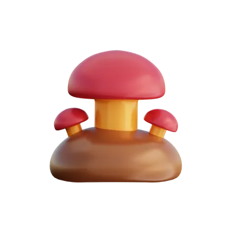 Mushroom  3D Illustration