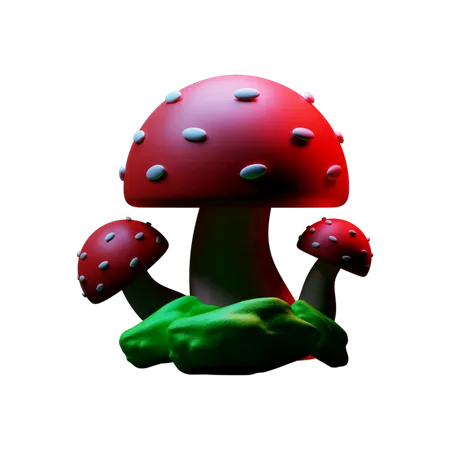 3 D Rendering Of Mushroom Illustration Or 3 D Mushroom 3D Icon