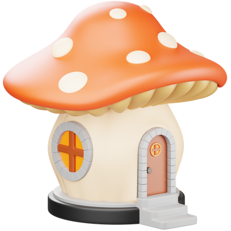 Mushroom House  3D Icon